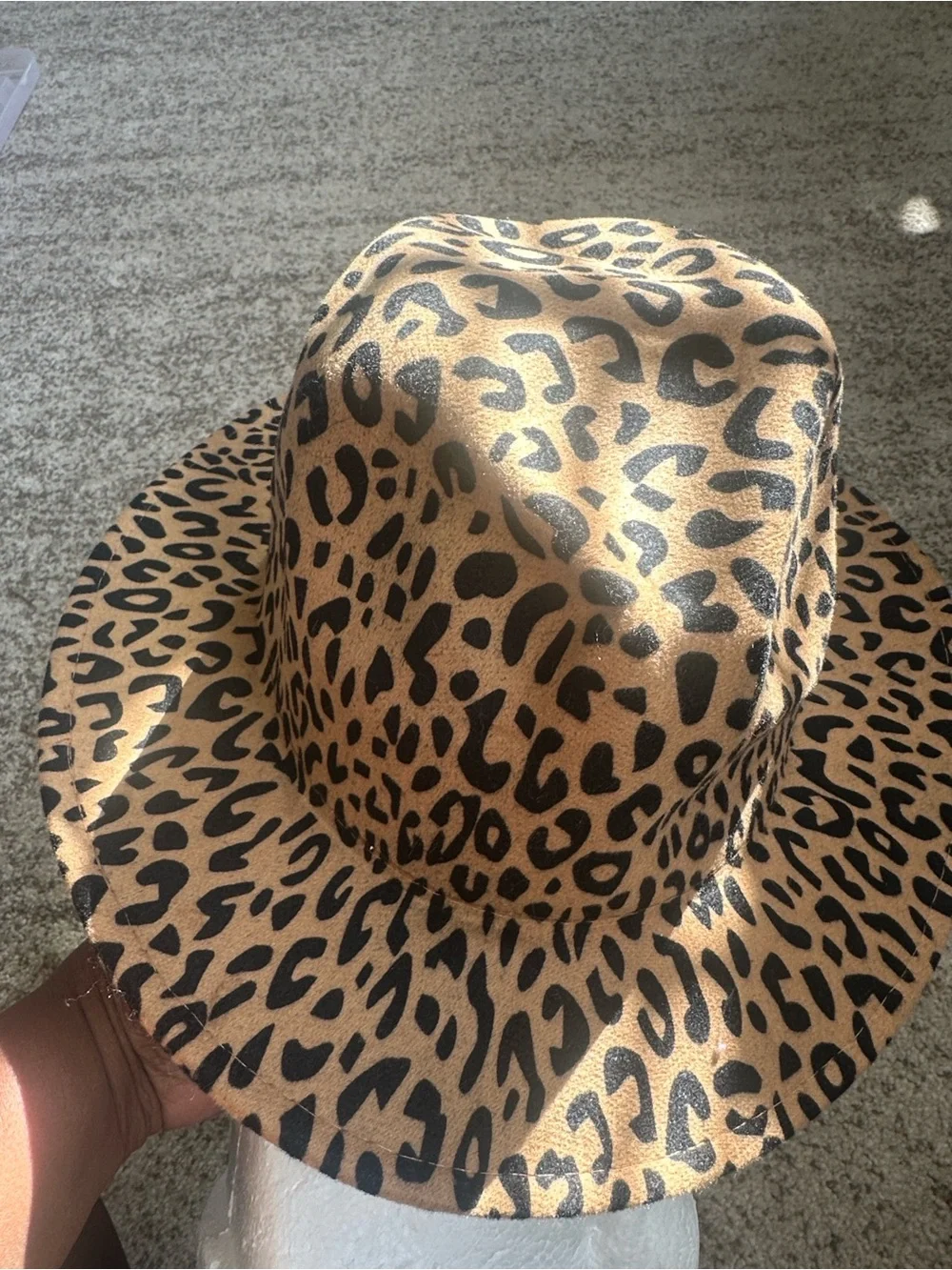Marcus Adler Leopard Print Fedora Hat (New) O/S